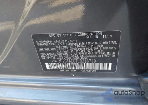 2020 Subaru Crosstrek Premium from USA, damaged, VIN JF2GTAEC7L8215719